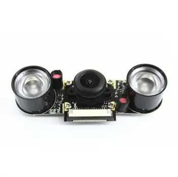 

20pcs/lot for Raspberry Pi 3B+ Camera Night Vision Wide Angle Fisheye Camera 5MP Webcam +Infrared IR LED Lights + Acrylic Holder
