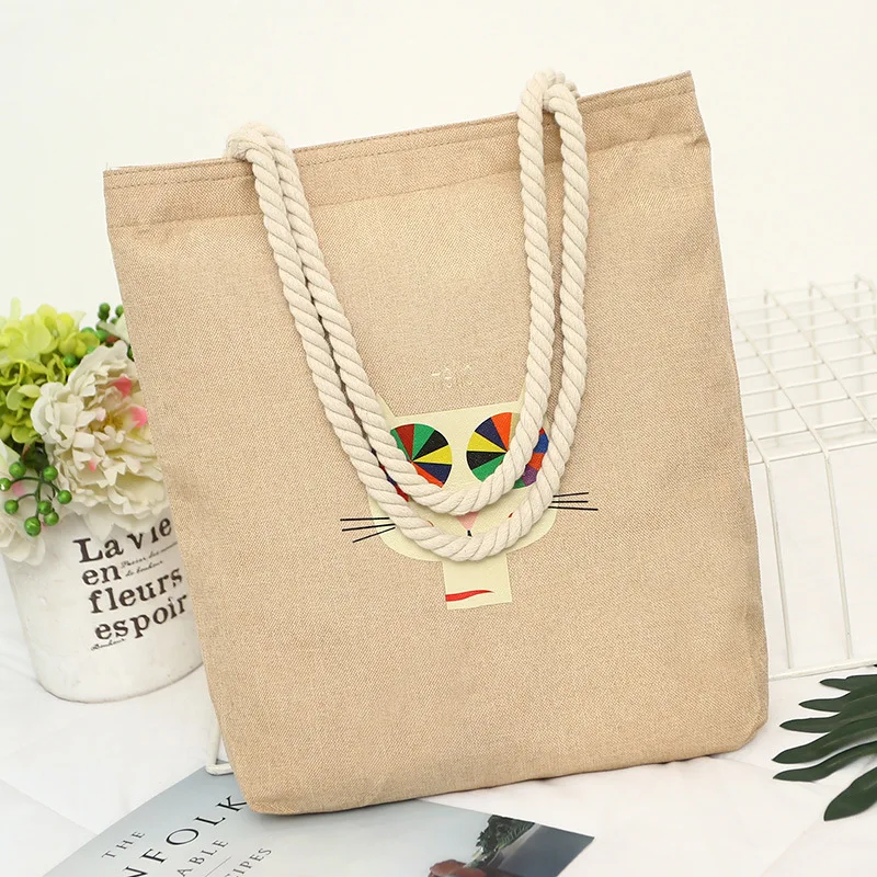 Новая стильная женская модная сумка, холщевая сумка на плечо, сумка в Корейском стиле, Весенняя и летняя простая универсальная сумка большого объема