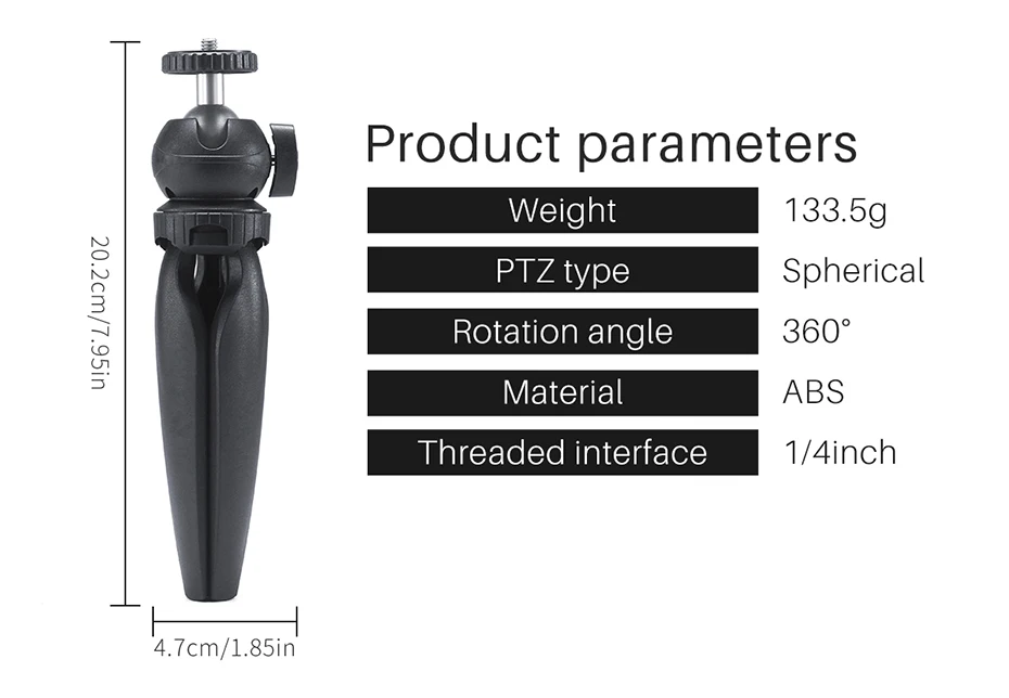 Портативный мини-штатив с вращающейся на 360 шариковой головкой Vlog, штатив для телефона, селфи-Палка для iPhone huawei P30 Pro GoPro Hero 7/6/5