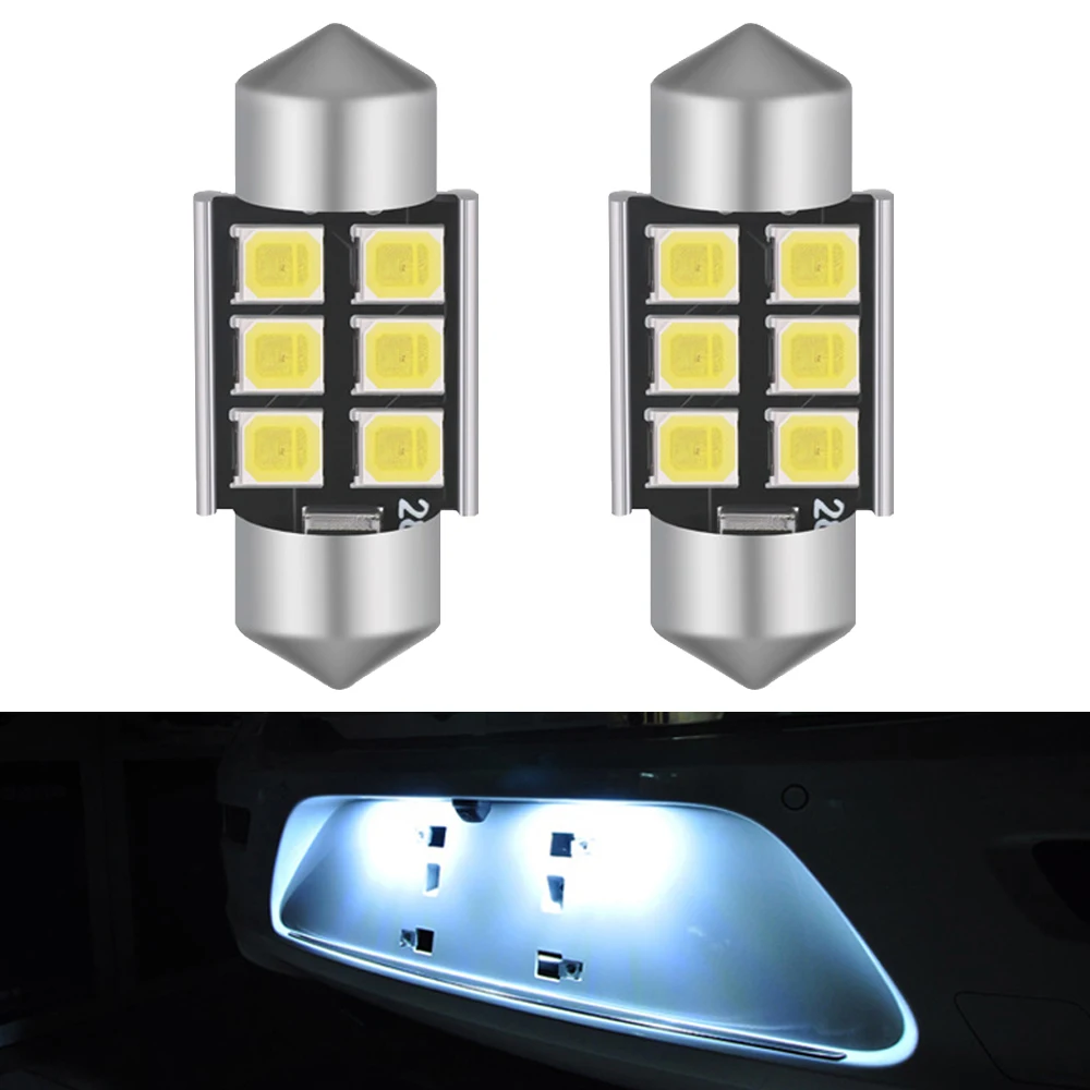 2x супер яркие светодиодные лампы C5W Canbus без ошибок гирлянда 31 мм 36 39 41 2835 SMD