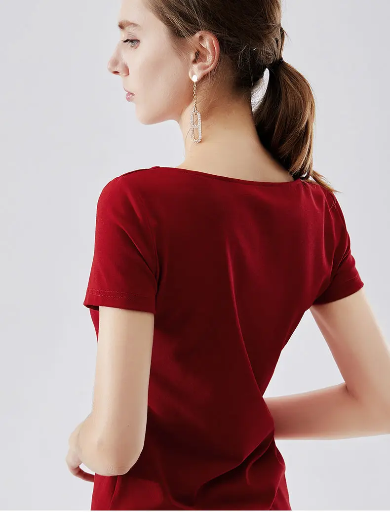 Bella Philosophy 2020 Summer Women's Puff Sleeve Square Collar Blouse Shirts Fashion Sexy OL Formal Tops Plus Size 6