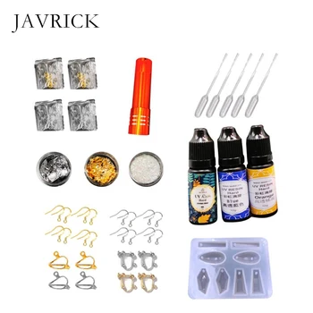 

Handmade Ear Hook Clip Epoxy Material Package DIY Crystal Epoxy Earrings Craft Tool DIY Earring Accessories Jewelry Making Tool