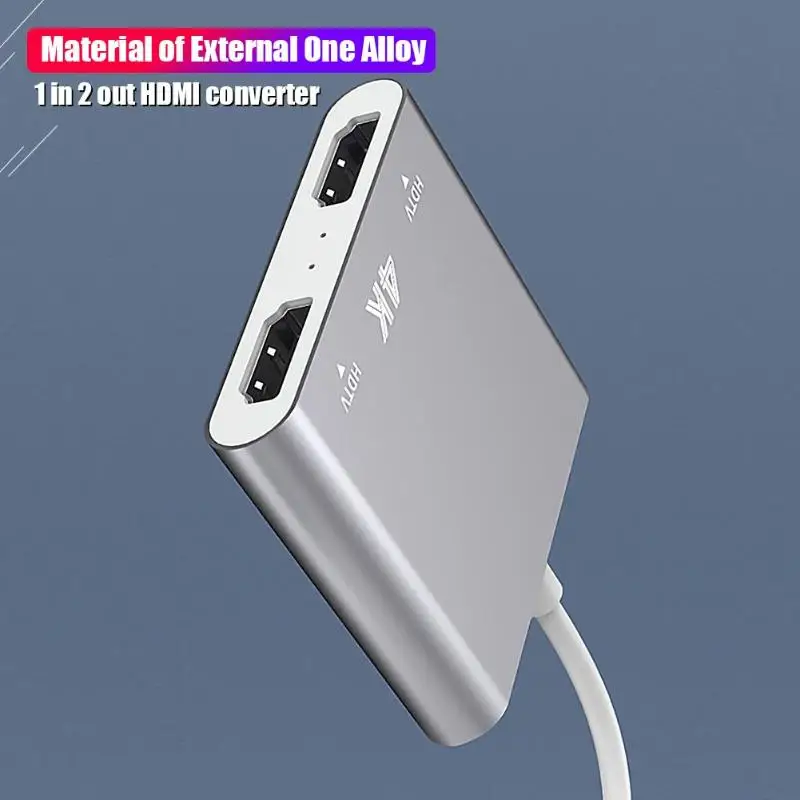 Адаптер HDMI type C 4K usb type C на 2 порта HDMI адаптер 1 в 2 выхода HDMI конвертер кабель для MacBook/PC/Phone