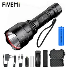 Süper LED el feneri 5 aydınlatma modları 6/L2 Led el feneri gece sürme kamp yürüyüş avcılık ve İç mekan aktiviteleri kullanımı 18650