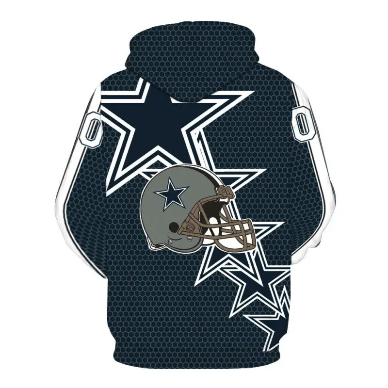 Мужская модная новинка, толстовка с капюшоном для футбольной команды Dallas Cowboys, Спортивная толстовка с капюшоном, джемпер, куртка, верхняя одежда, пальто