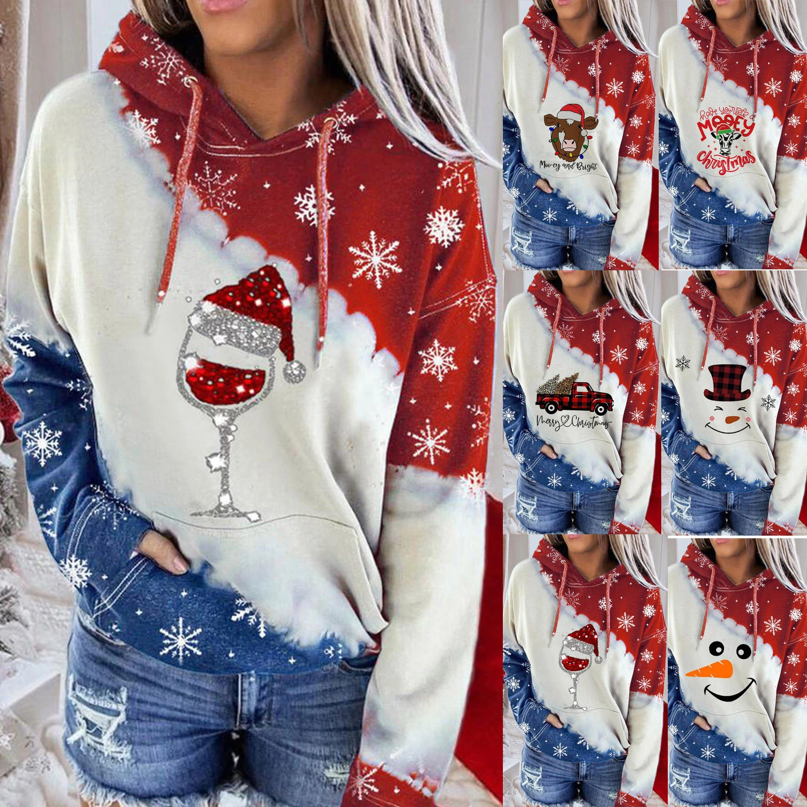ladies christmas hoodie