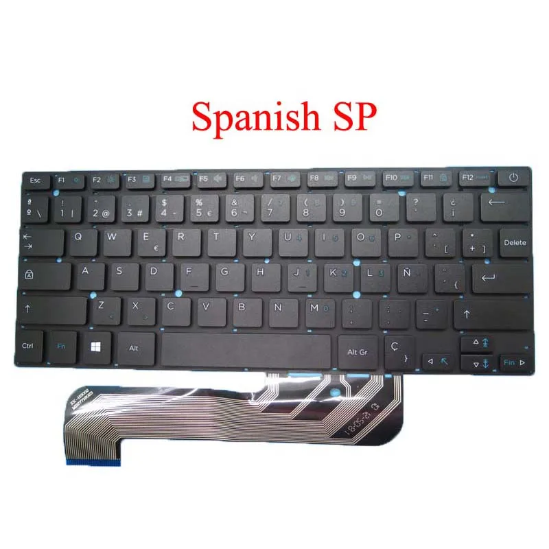 

Laptop US SP IT RU FR BR GR CZ UK Keyboard For Kelyx KL8350 14.1' English Brazil Russian Spain Italy Black NO Frame