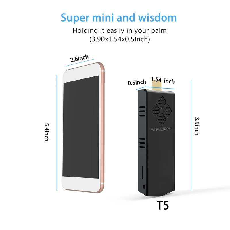 2020 Новый W5 Pro мини компьютер Stick Windowns 10 Мини ПК I ntel A tom Z8350 4 Гб DDR 64 eMMC поддержка 4K 2 4G/5
