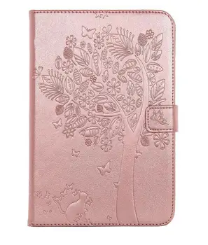 

Tablet Case for IPad Mini 4 7.9 Inch Cat Tree Pattern PU Leather Flip Smart Sleep Wake Up Stand Cover for IPad Mini 4 Funda+pen