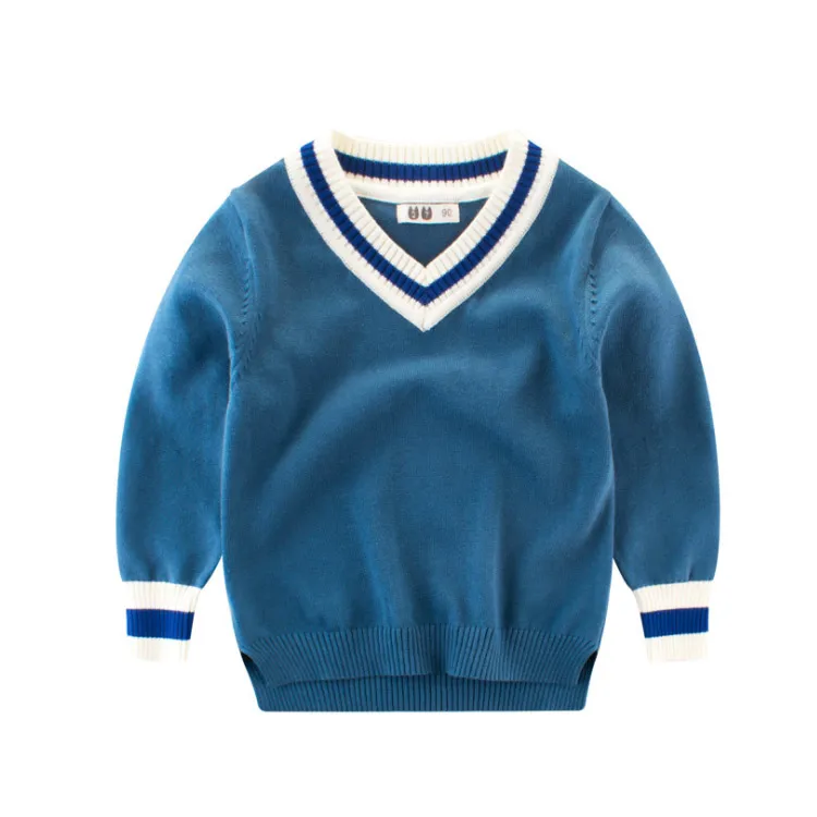 Повседневный свитер для мальчиков Детские пуловеры с длинными рукавами Зимний