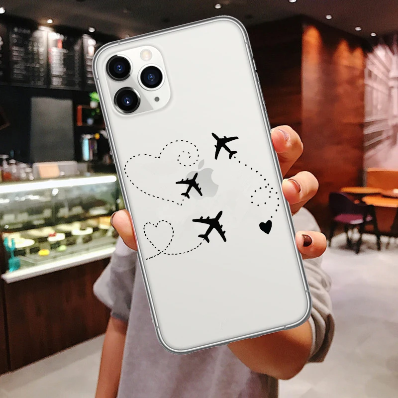 TPU Чехол для iPhone 11 Pro Max, карта мира, для путешествий, самолет, мягкий чехол для iPhone 6 6s 7 8 Plus X XR XS MAX - Цвет: TPU