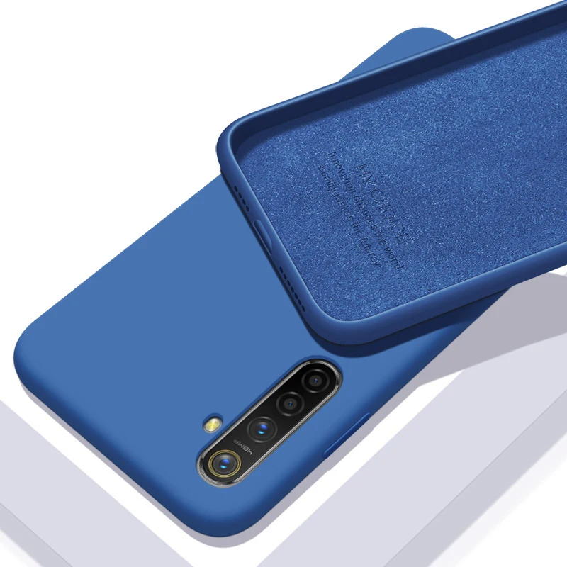 Для OPPO Realme X2 Pro Чехол с полной защитой для Realme X Lite X2 Pro Reno Z 2 чехол Ультратонкий ТПУ силиконовый мягкий чехол - Цвет: Темно-синий