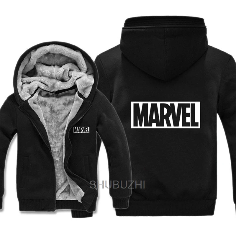 Модные новые толстовки с Marvel, Зимние флисовые кофты с капюшоном "Marvel", пальто с теплой подкладкой, модная Толстовка супергероя для косплея, куртка, M-5XL - Цвет: same as picture