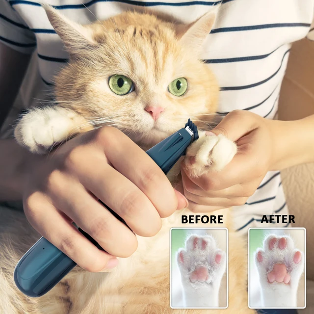 Pet Paw Hair Clippers USB Rechargeable Cats Dog Hair Trimmer for Trimming The Hair Around Faces, Eyes, Ears, Paws, Buttocks 6