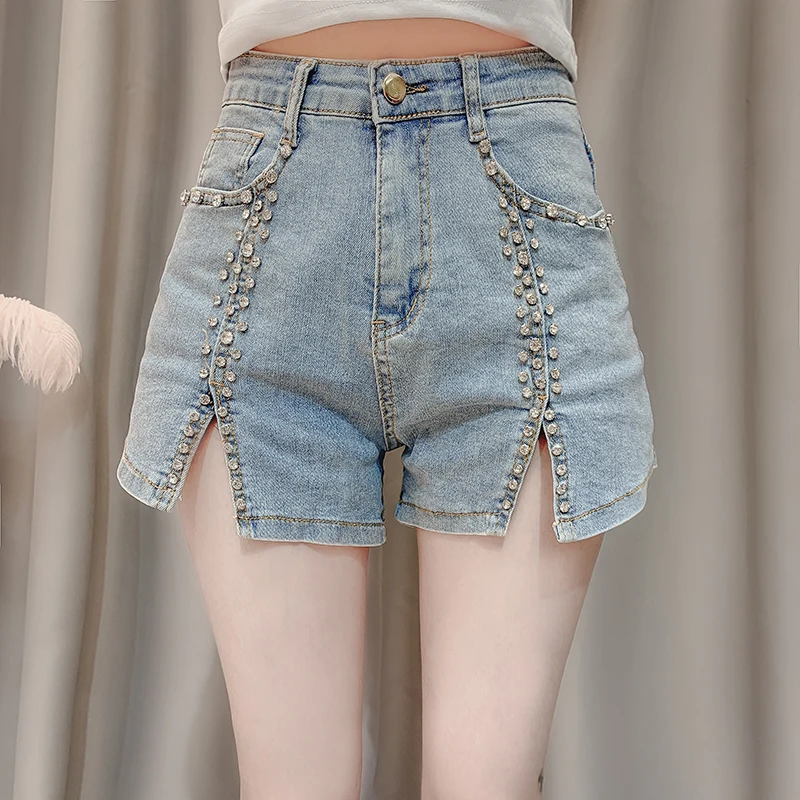 

2020 Spring Summer Denim Jeans Woman Girls Harajuku Hip Hop Cotton Highwaisted Shorts Femme Causal Short Mujer Vetement Femme