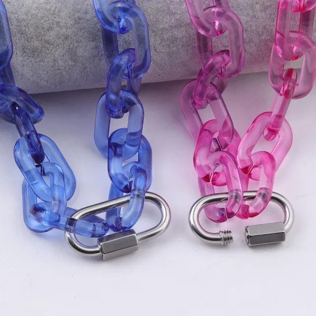 Transparent Acrylic Chain Choker Necklace 3
