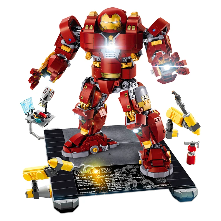 Железный человек черный халкбастер MK41 совместимый 76105 Супер герои Marvel модель Мстителей строительные блоки игрушки для детей Новинка