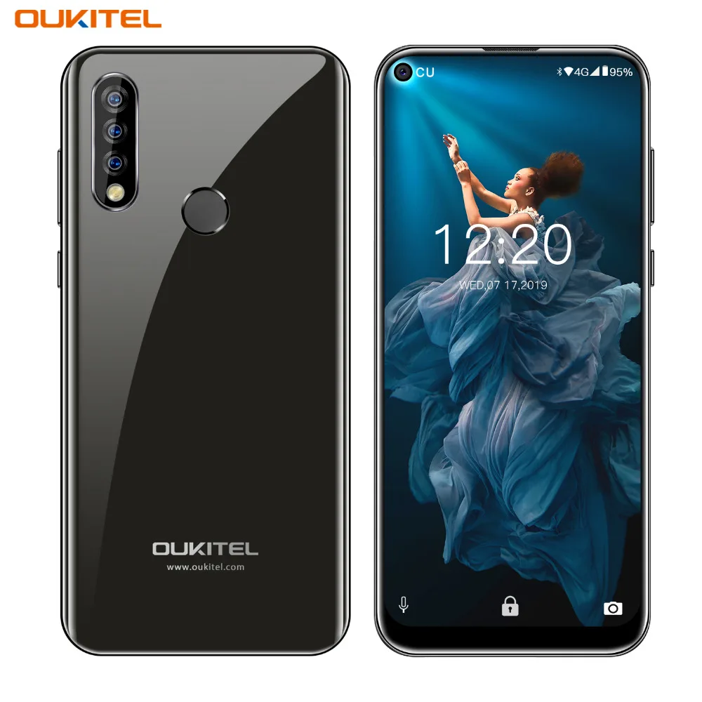 OUKITEL C17 Pro 6,35 ''Android 9,0 19:9 MT6763 4 Гб 64 Гб Смартфон Лицо ID Восьмиядерный 3900 мАч Тройная камера 4G мобильный телефон