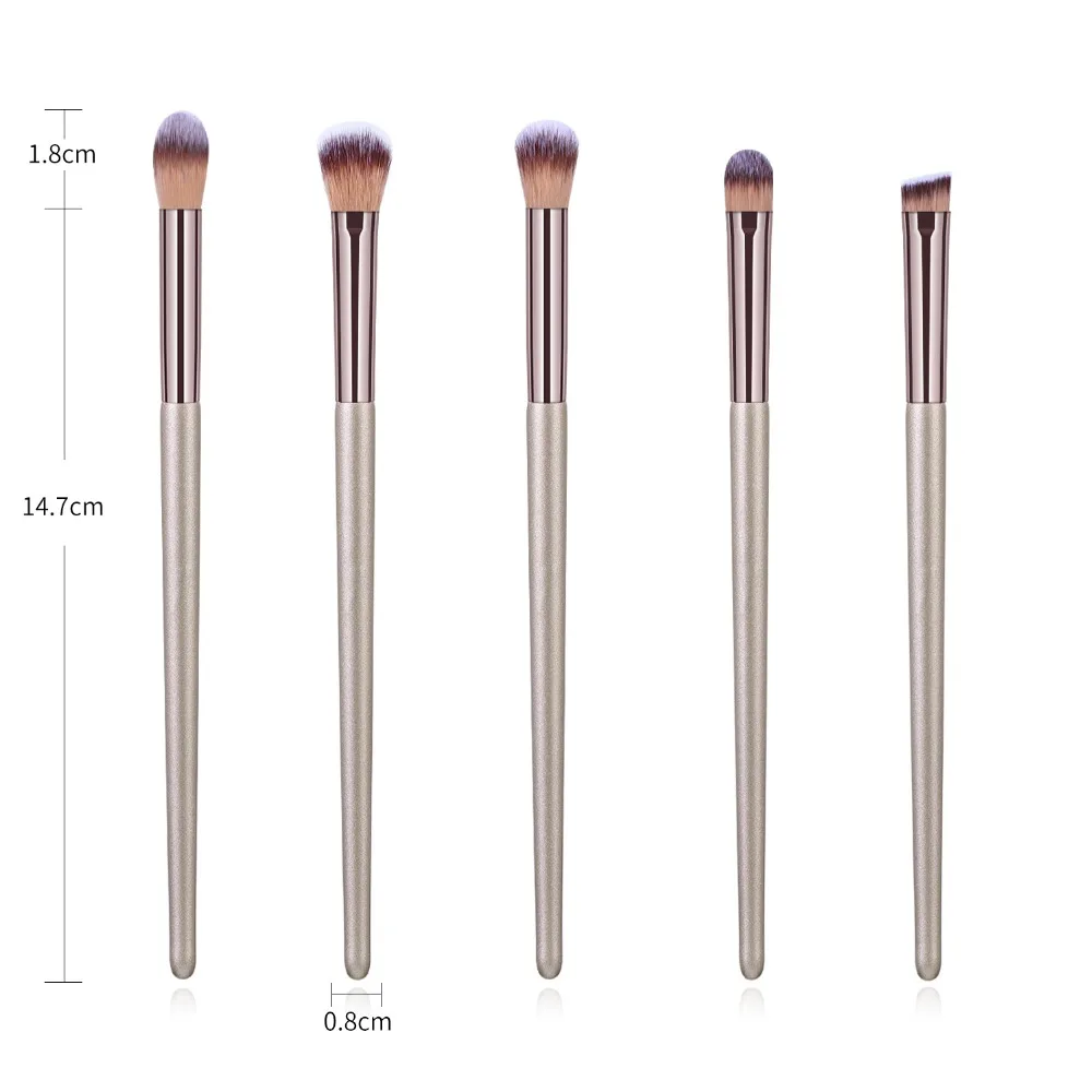 Pincéis de Maquiagem Fundação em pó Milee Champanhe Conjunto Blush Sombra Ocultador Lábio Olho Maquiagem Escova Cosméticos Ferramentas Beleza la 4 Aplicador de sombra