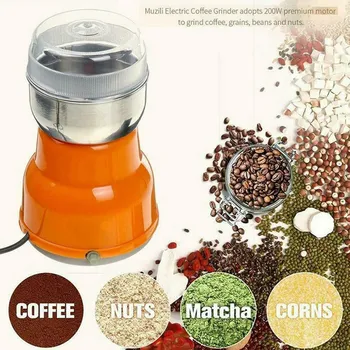 

Electric Stainless Steel Coffee Bean Grinder Home Kitchen Grains Grinding Milling Machine 220V EU Plug Coffee Maker Accessories