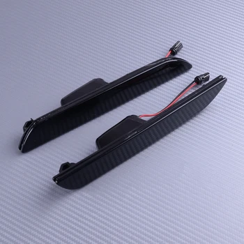 

DWCX 2pcs Smoked Lens Red LED Rear Bumper Side Marker Light Lamp Reflector Lamp 12V 3W Fit For Ford Mustang 2015-2017 2018 2019