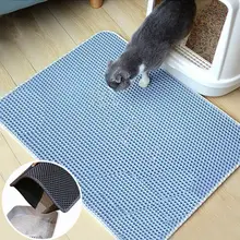 Hot New Comfortable Foldable Double-Layer Cat Litter Mat Heating Dog Bed Mat Pet Cat Rug Eva Foam Trapper Pad Washable Mat