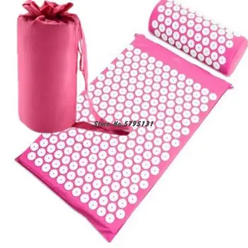 

Acupressure Rose Shape Massage Cotton Acupuncture Mats +pillow Back Reflexology Trigger Point Massage Stress Relief