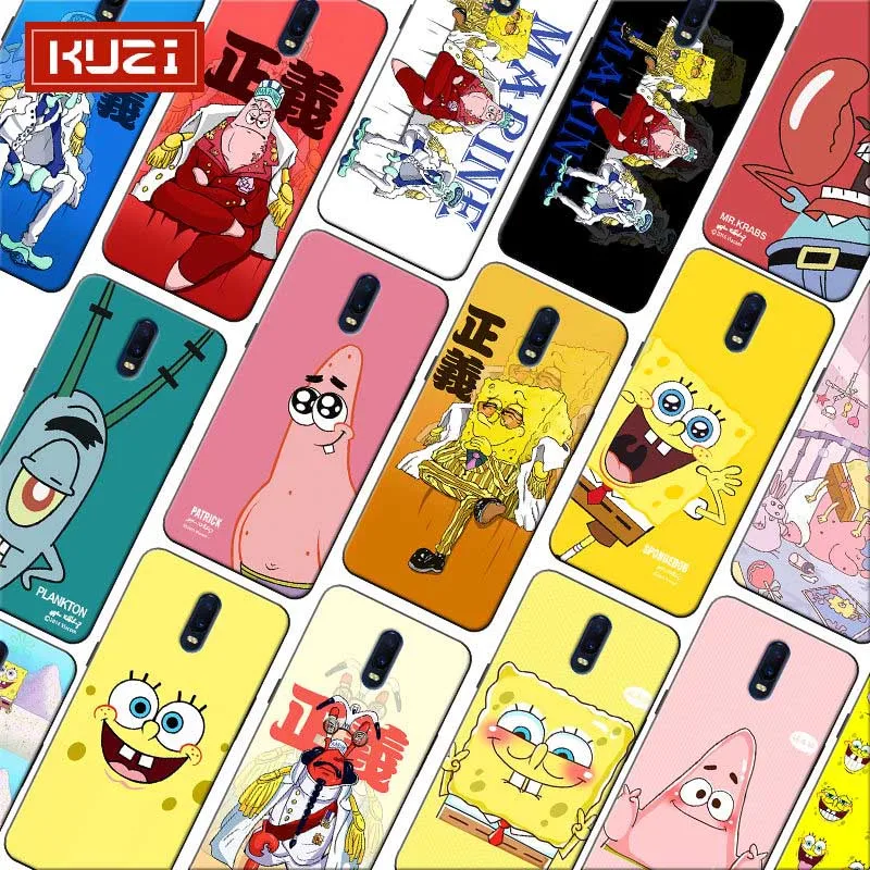 

Squarepants cartoon Soft Silicone Phone Case for oneplus one plus 7 pro 7 6 6t 5t