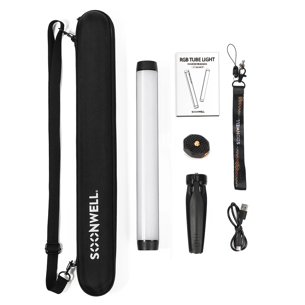 Soonwell-LED RGBライトチューブ,ポータブル,写真撮影用ライト