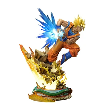 

Dragon Ball Z Anime Model Son Goku Super Saiyan Battle Ver. Action Figure 25cm Statue Collection Toy Desktop Decoration Figma