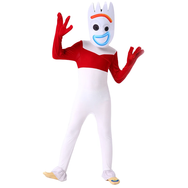 Forky Costume Set Вуди из «Истории игрушек» Джесси вычурная юбка платье для маленьких девочек форки Базз Лайтер БО Открытый Хеллоуин вечеринка в честь Дня рождения костюм принцессы - Цвет: Forky Costume Set