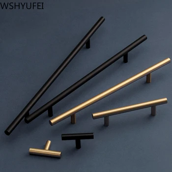 

500mm extended golden handle black American modern simple cabinet wardrobe drawer door handle Nordic copper space aluminum