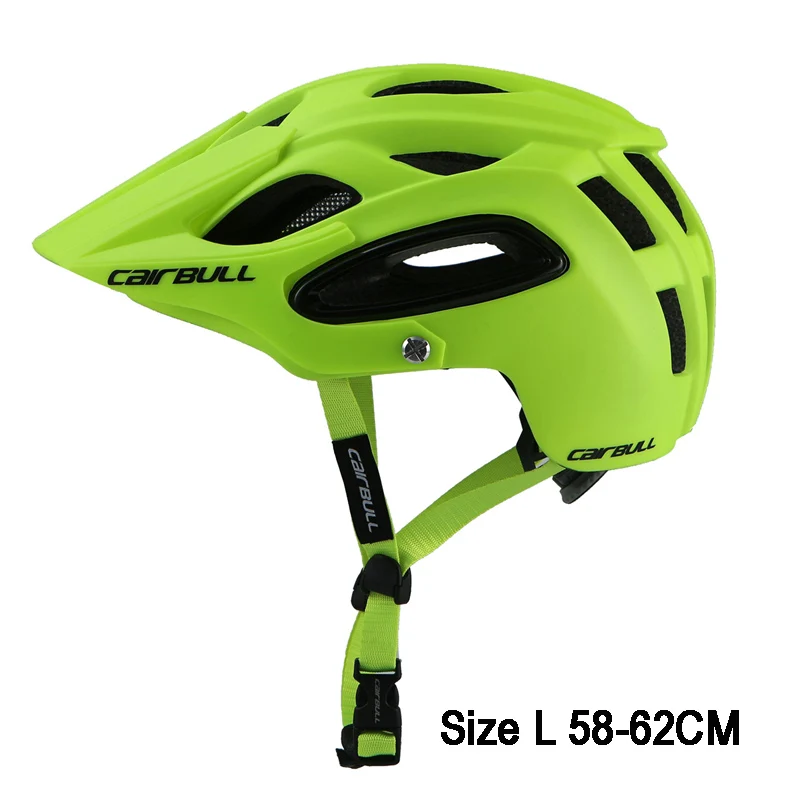 Green L CAIRBULL велосипедный шлем Safty MTB велосипедный шлем AM DH велосипедный шлем Регулируемый 54-62 см дорожный велосипедный шлем - Цвет: Green L