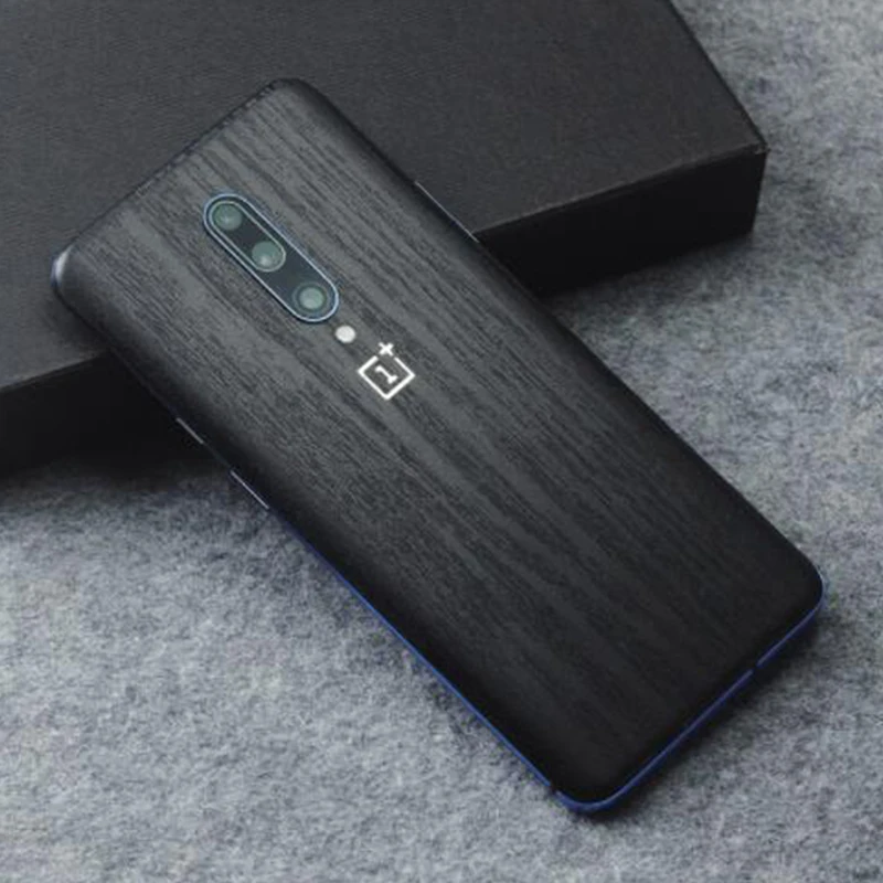 

Black Wood Grain Back Sticker Film Protective Phone Sticker Wrap Skins Paste Back Membrane for oneplus 7pro Oneplus 7 Phone Film