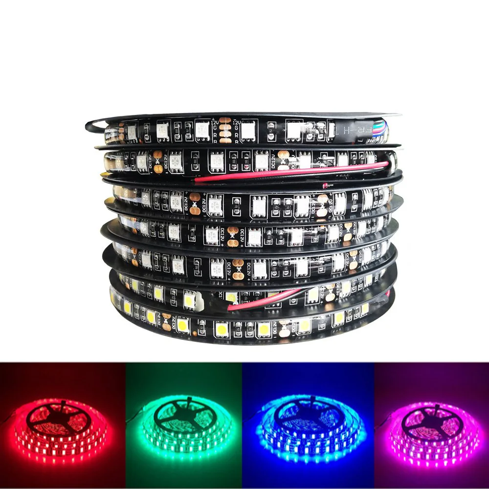 1 м 5 Светодиодная лента 5050 RGB огни DC12V гибкое домашнее декоративное освещение