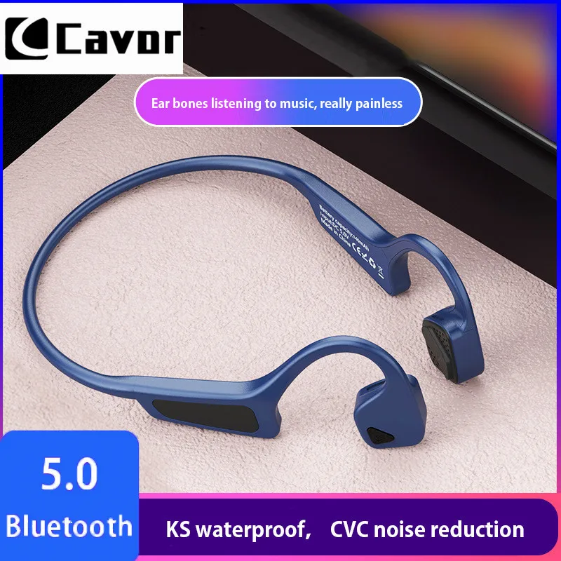 Bone Conduction Headset Wireless Bluetooth Earphones for Huawei P20 Lite P30 Pro Sport with Mic Waterproof Wireless Headphones