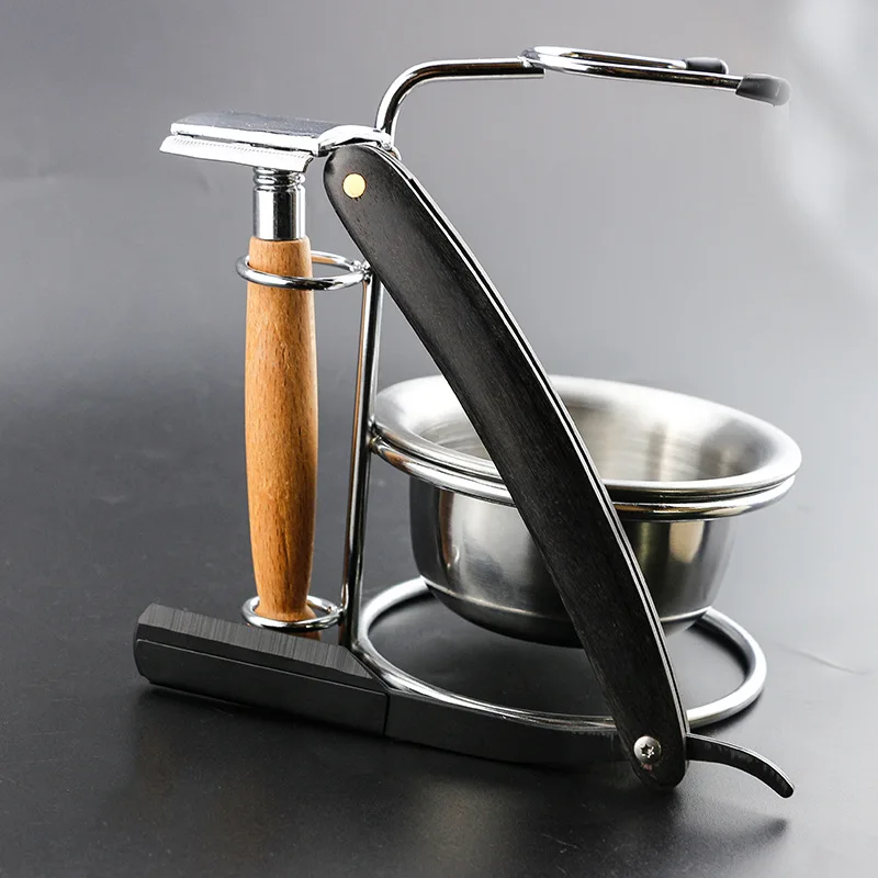 Haircut Vintage Razor Manual Razor Knife Home Shaving Knife Razor Hairdressing Knife Holder Changeable Blade G1111 5