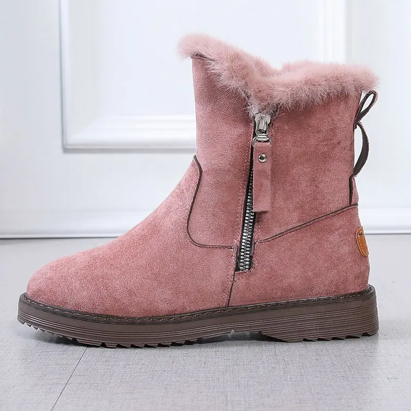 

New snow boots and cashmere shoes in autumn and winter Joker flat-bottom non-slip mother shoes short boots