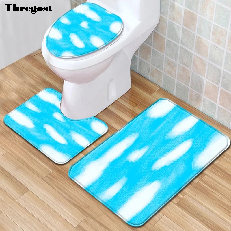 Thregost Microfiber Bathroom Rug Set Absorbent Bath Mat Absorbent Bathroom Bath Mat
