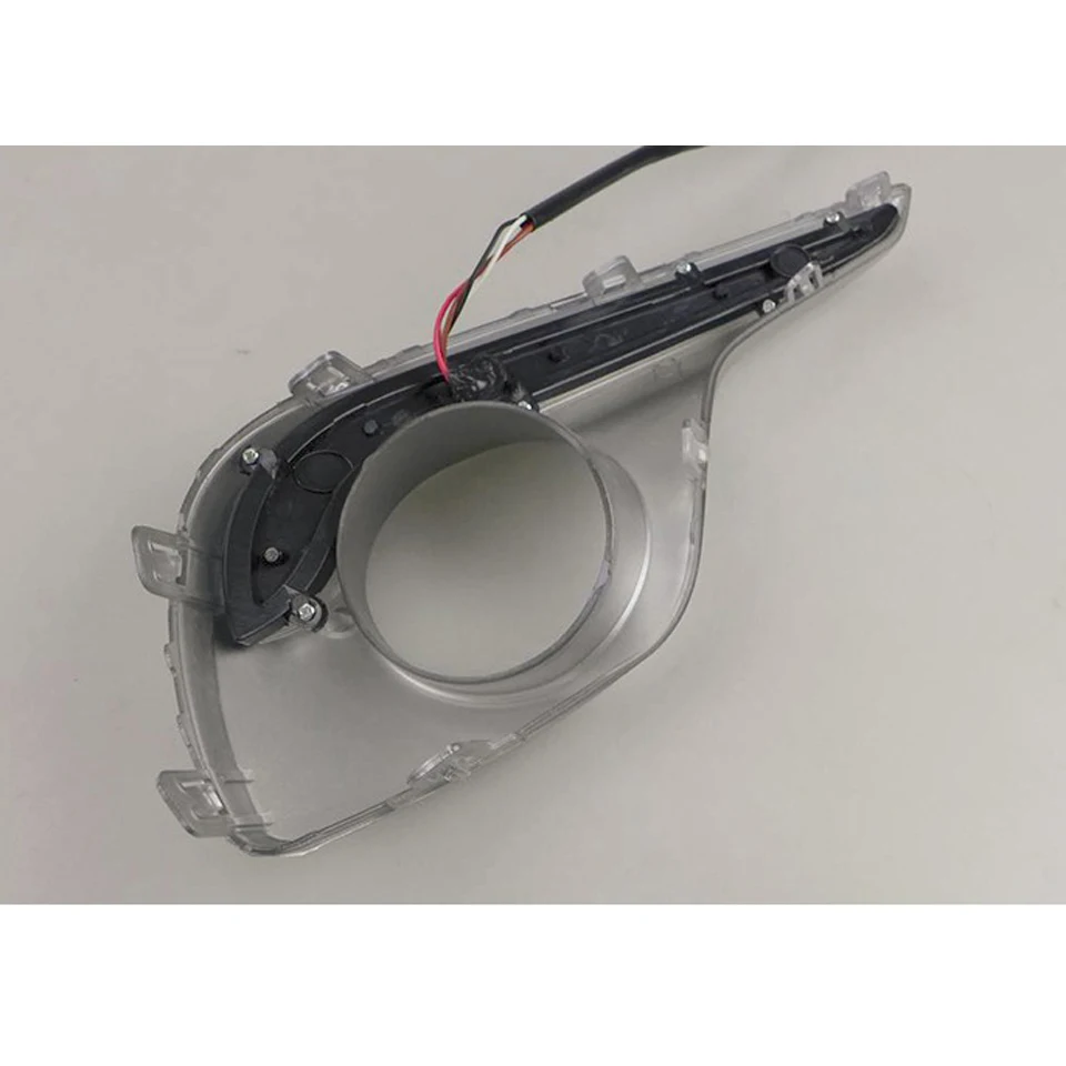 2 Pcs Waterproof Turn Signal Style Relay DRL For Toyota Highlander 2012 2013 Daytime Running Lights Fog Lamp Cover