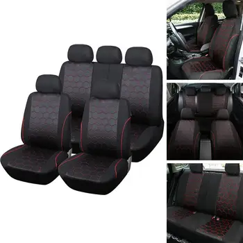 

4/9pcs Luxury PU Leather Car Seat Covers Airbag Compatible Universal Fit For All Car SUV Truck Car Seat Protector Accessories