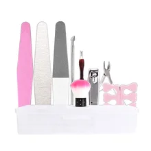 Набор для ногтей искусство 9 шт./компл. набор для ногтей искусство песка Файлы буфера губка блочная щетка кутикулы ногтей инструменты для маникюра для ногтей Инструменты