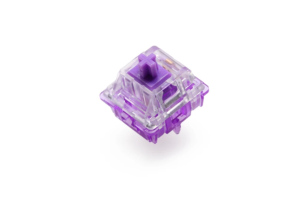 Переключатель EVERGLIDE Crystal purple mx stem с фиолетовым стержнем для механической
