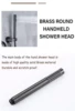 Bathtub Mixer Tap Set Shower Hot And Cold Bathroom Faucet Brushed Stanless Steel Diverter With Wall Mount Spout Handheld Hose 5