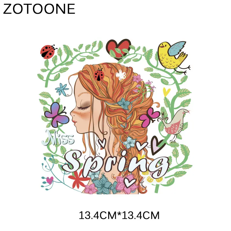 Утюжок для глажки ZOTOONE Pretty Girl термопереводные Стикеры детской одежды футболка