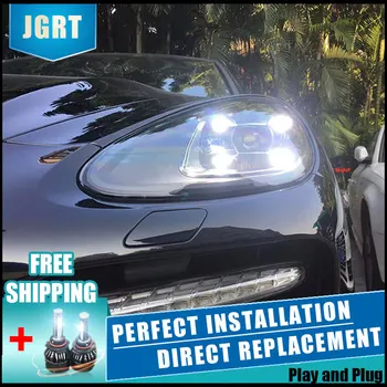 

2PCS LED Headlights For Cayenne 2011-2014 Car Led Lights Double Xenon Lens Car Accessories Daytime Running Lights Fog Light