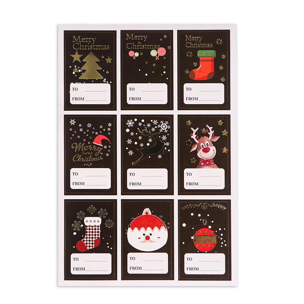33pc Christmas Theme Seal Gift paper Sticker Students' DIY Multifunction diary sticker cake biscuit package Label Festival Decor