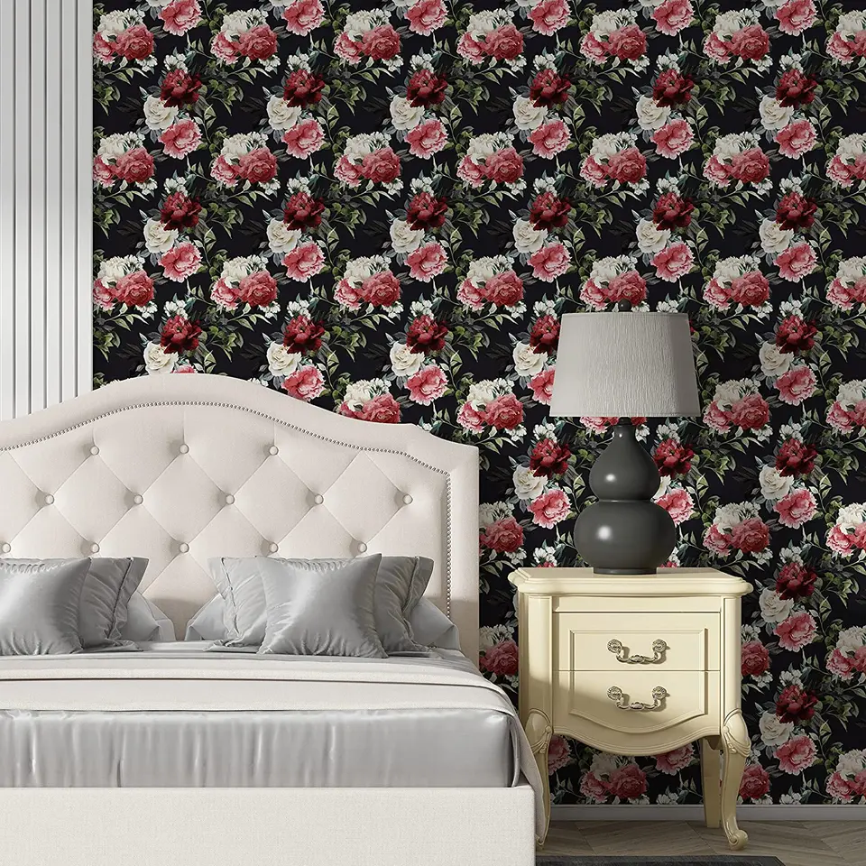 Pioen Fotobehang - Weelderige Bloesems by