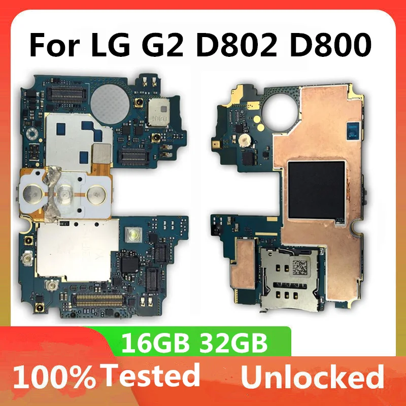 100% разблокированная материнская плата для LG G2 D802 D800 16 ГБ 32 с полными ЧИПАМИ