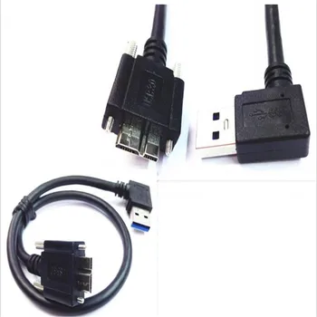 

50pcs/ USB3.0 to MICRO USB3.0 data cable with screw lock panel USB3.0A public right to micro